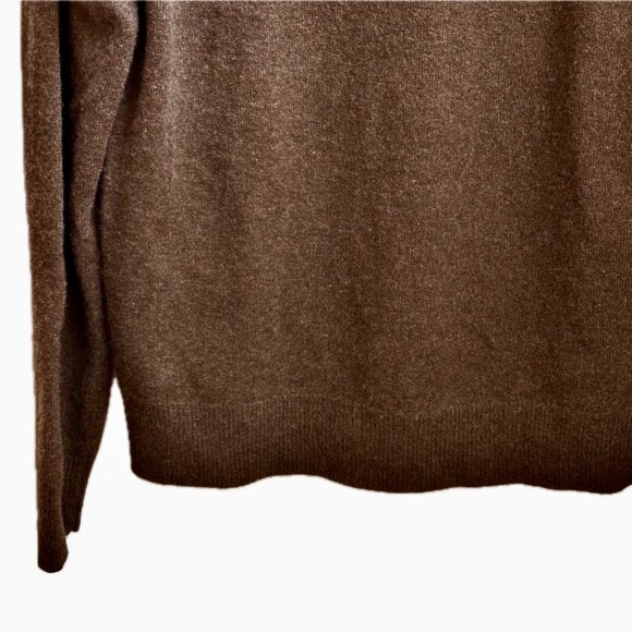 Banana Republic Sweater Women's M Chocolate Brown Merino Wool V-Neck Long Sleeve - Picture 5 of 8
